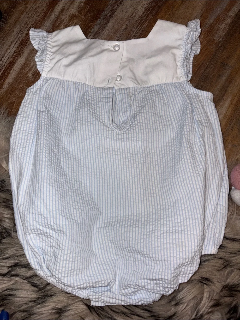Baby Blue Whale Embroidered One-Piece Bodysuit